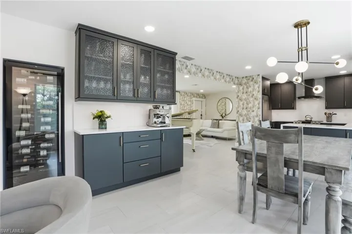 View of dining space - Virtually Edited Image