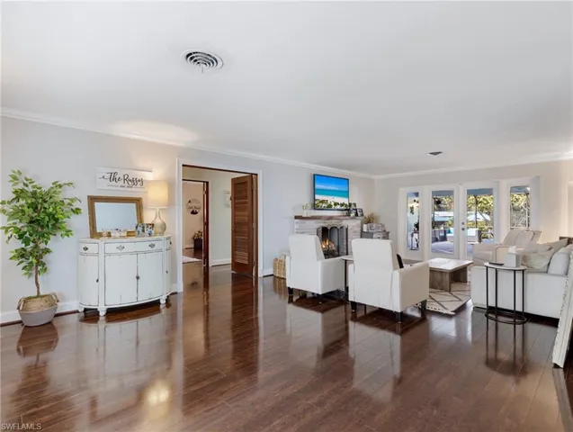 Wood floors in the Foyer, Living Room and Dining Area