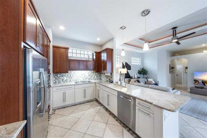 Kitchen Overlooks Family Room