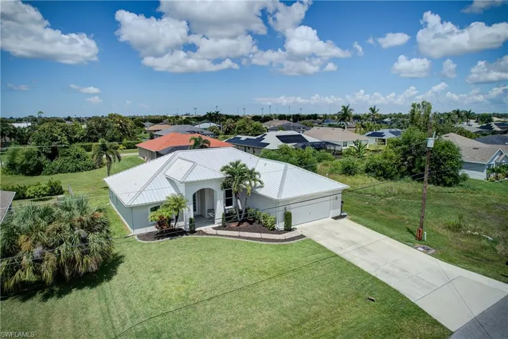 Aerial view of residential area