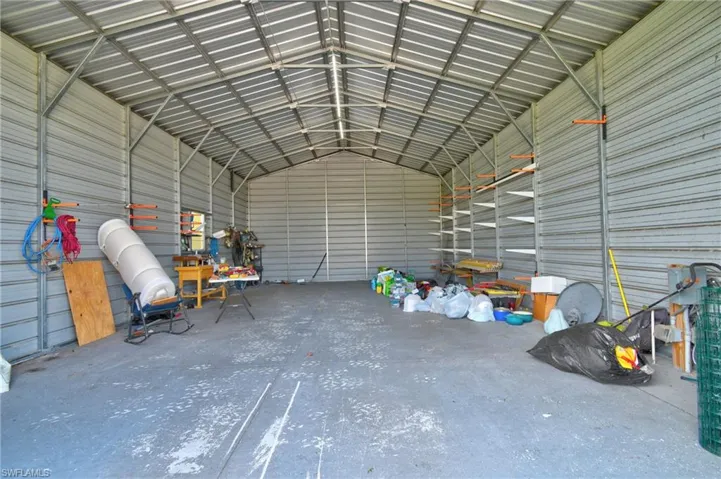 Detached garage inside