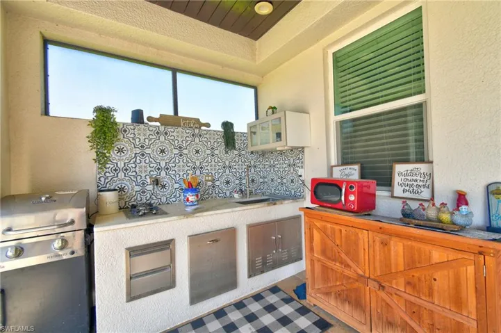 Patio outside kitchen