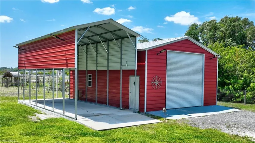 RV parking and detached garage