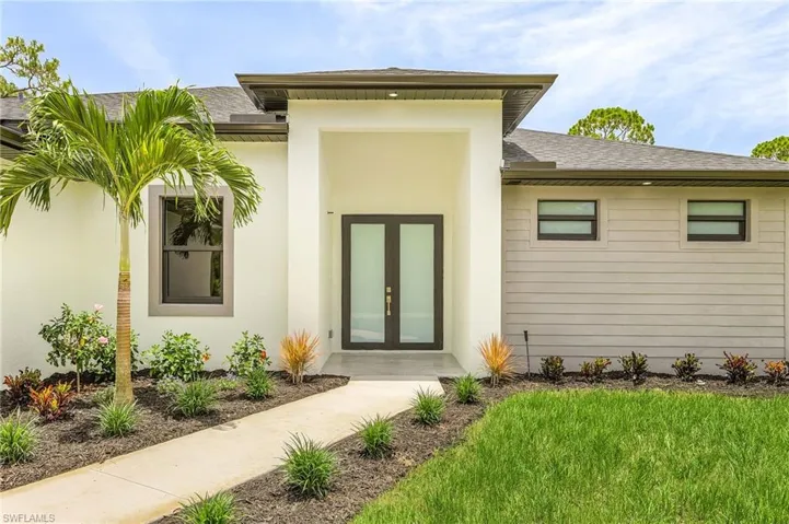 View of exterior entry with french doors