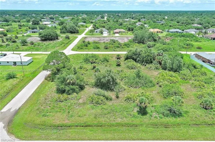 Aerial view of residential area