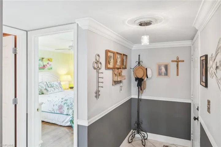 Hall with crown molding