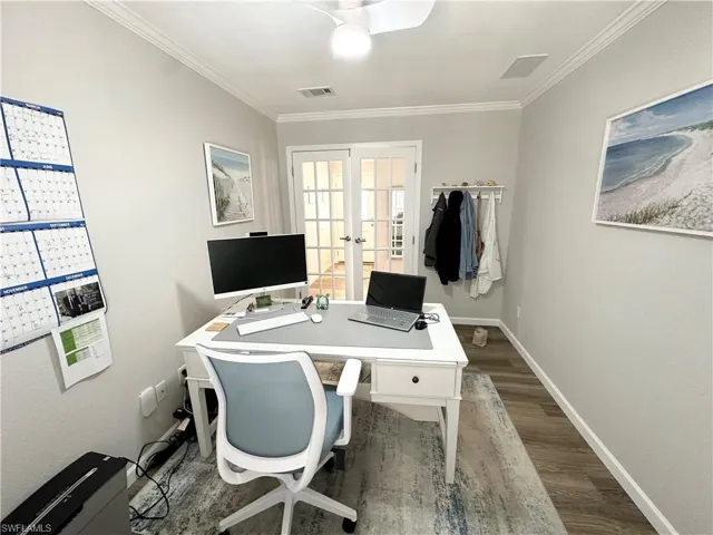 Office.  Notice the French doors?