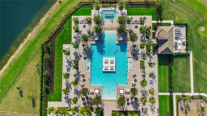 Aerial view of community pool