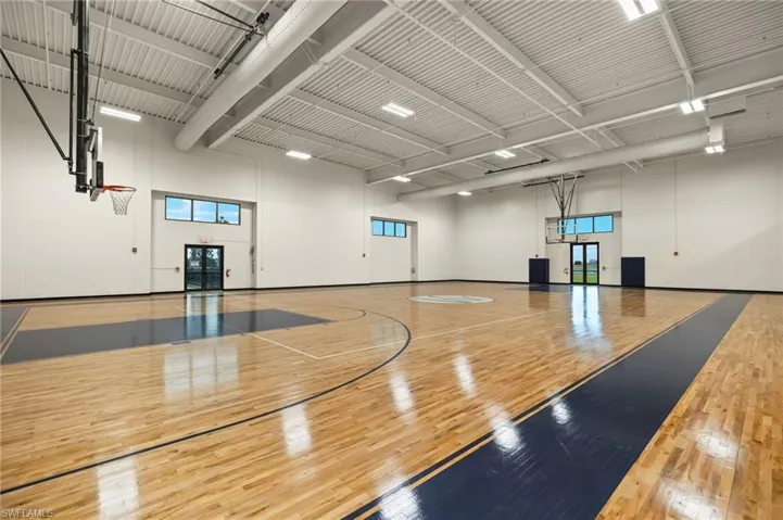 View of basketball court