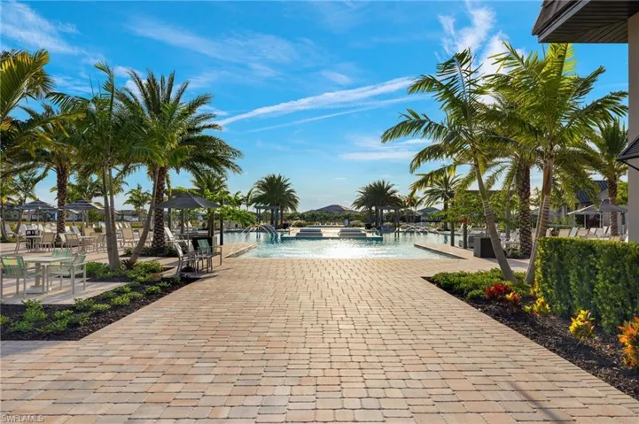 Community pool entrance