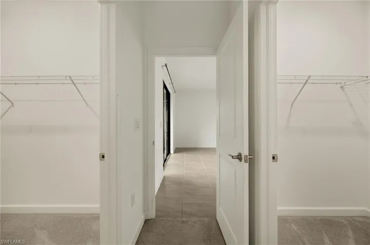 Two walk-in closets in primary suite