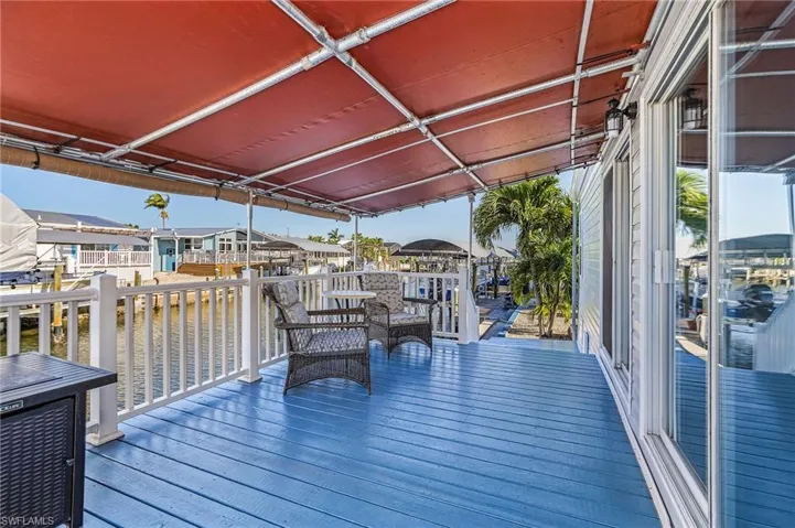 Large covered deck