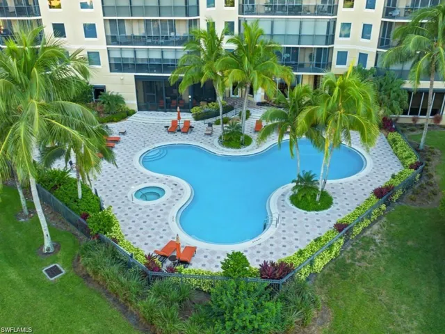 Tropical pool, spacious deck & spa.
