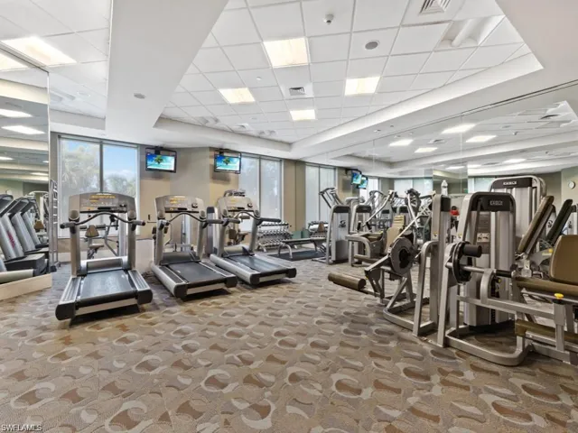 Well stocked Fitness center
