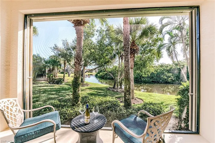 Water and bird preserve view from  the lanai off the family room