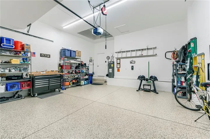 High-Tech, no-slip Polymer finish on the garage floor.  New water heater installed 11/25. This is a well lit, immaculate garage