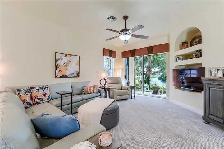 Family room with access to the screened patio/lanai