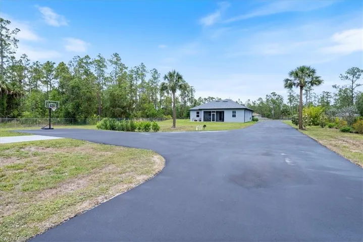 Expansive driveway