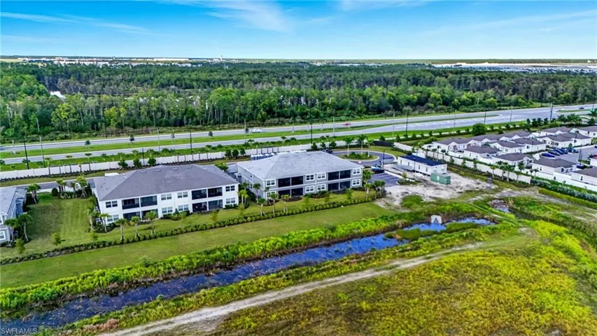 Aerial view of residential area
