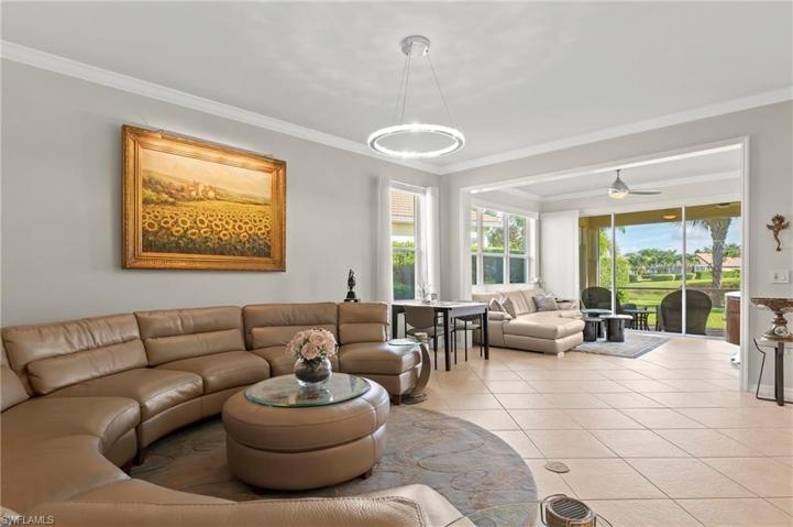 28559 Guinivere Way Bonita Springs FL 34135 - Living Area with LED Chandelier