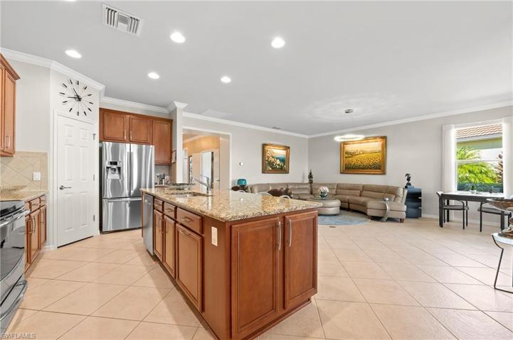 28559 Guinivere Way Bonita Springs FL 34135 - Kitchen Island with storage cabinets on each end for small appliances