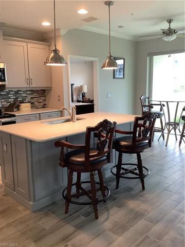 Breakfast bar with nice side view of the small lake