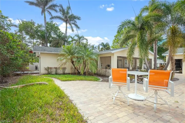 Large paver area in back yard