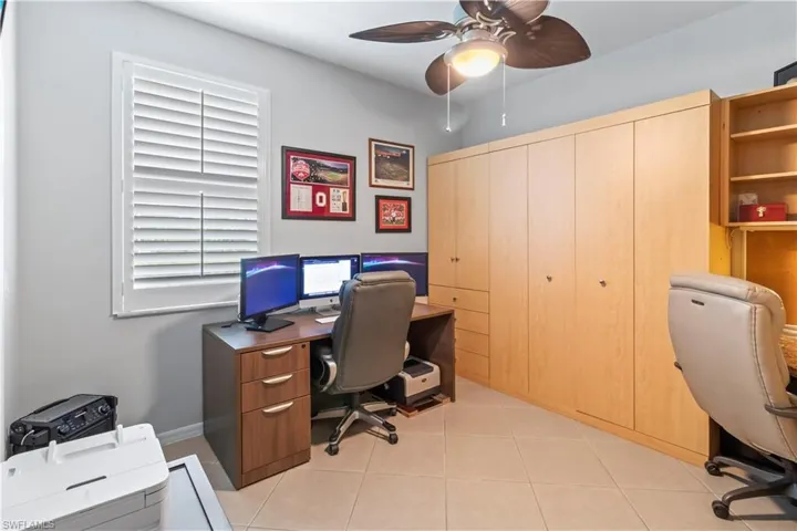Guest Bedroom #2 used as and Office with Murphy Bed Closed