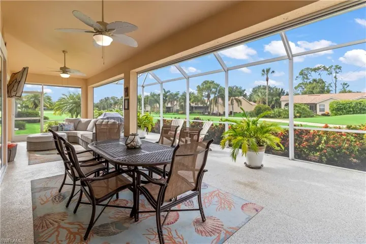 Lanai Dining Area View 2 Facing Golf Course