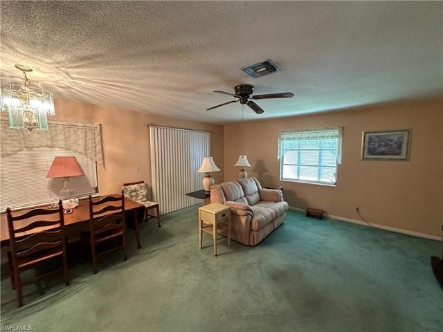 View of living room from front entry.
