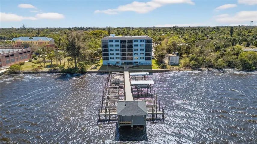 Bird's eye view of a large body of water