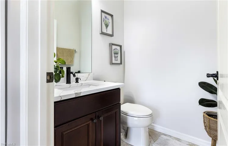First floor half bath- pool access