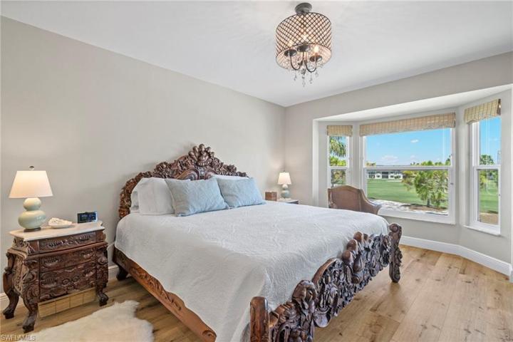 Master bedroom with impact glass bay window