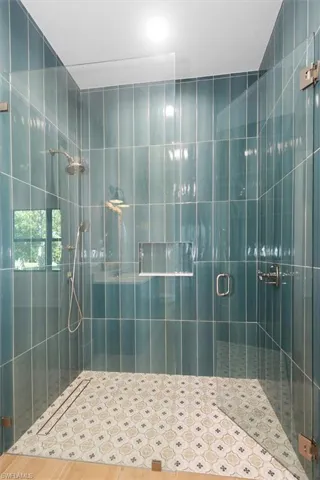 Bathroom featuring a stall shower