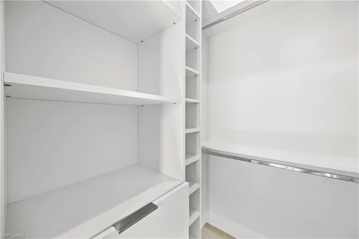View of walk in closet