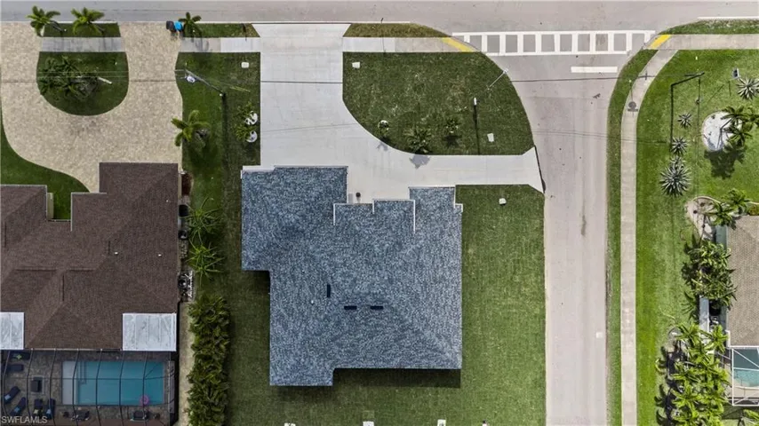 Birds eye view of property
