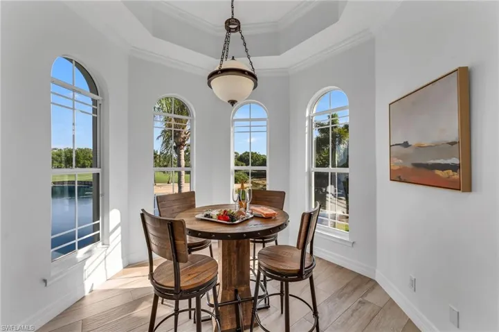 While this is a great wine tasing nook, it could also be made into a cozy space with round, comfy chairs and round coffee table...the perfect spot for coffee!