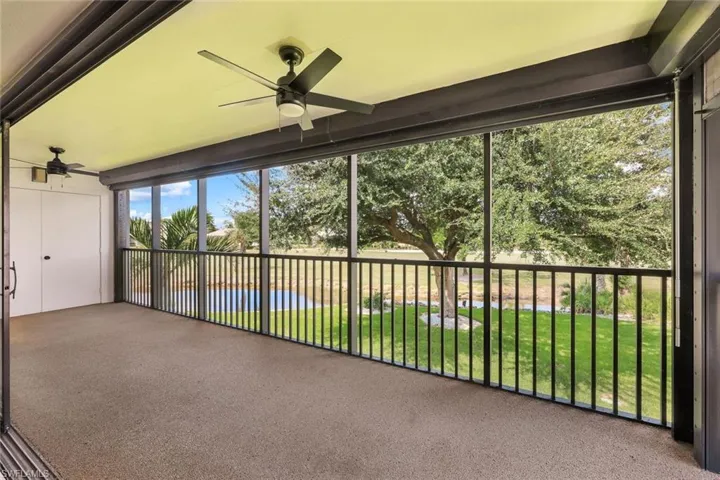 Screened In Lanai has additional Storage Closet and Electric Storm Shutters- Small one on the end is Manual.