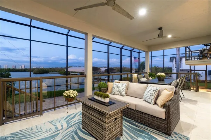 Screened Lanai overlooking Waterfront