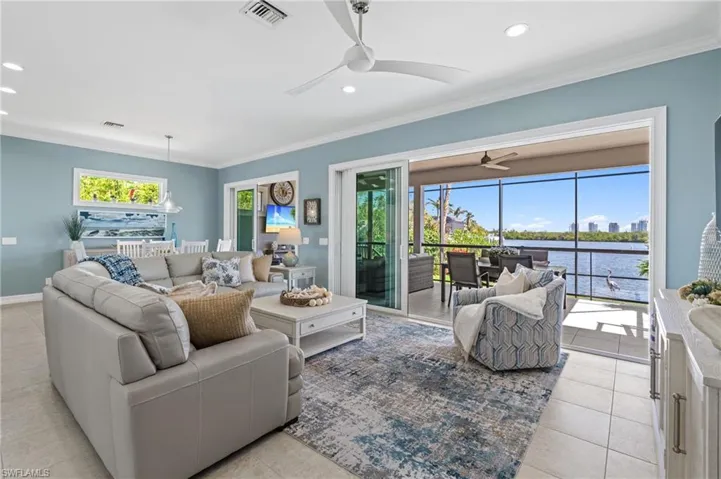 Great Room overlooking Bay Waters