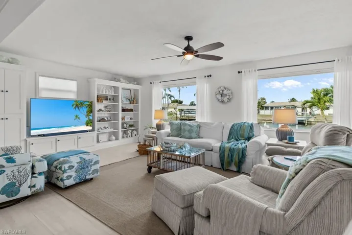 Living room with ceiling fan