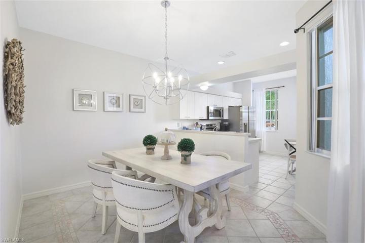 Dining room with updated lighting