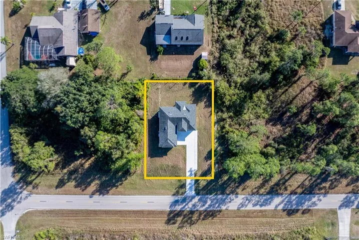 Birds eye view of property