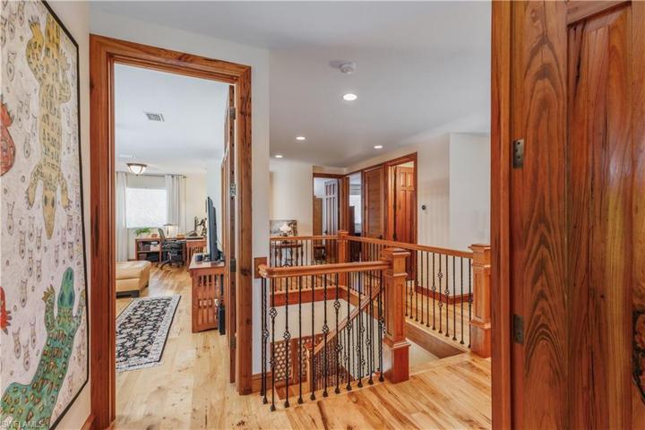 #3 Hickory custom wood floors upstairs, sanded & finished in place