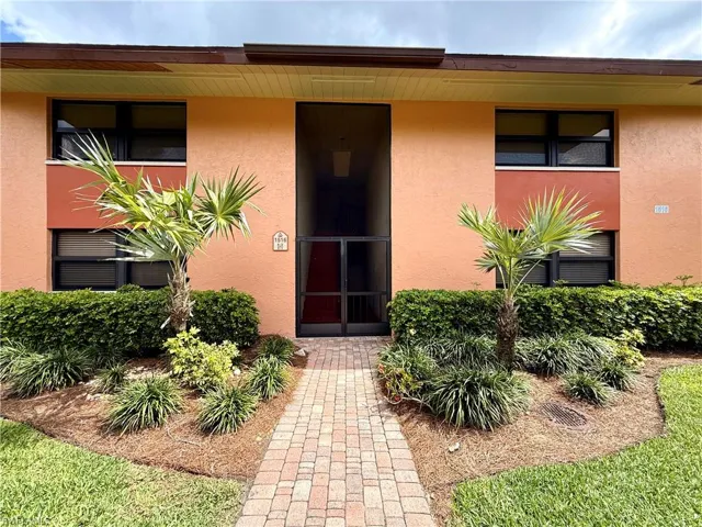 Building entrance to front door.