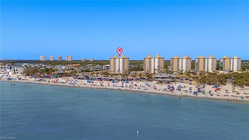 Property view of water with a view of city and a view of the beach