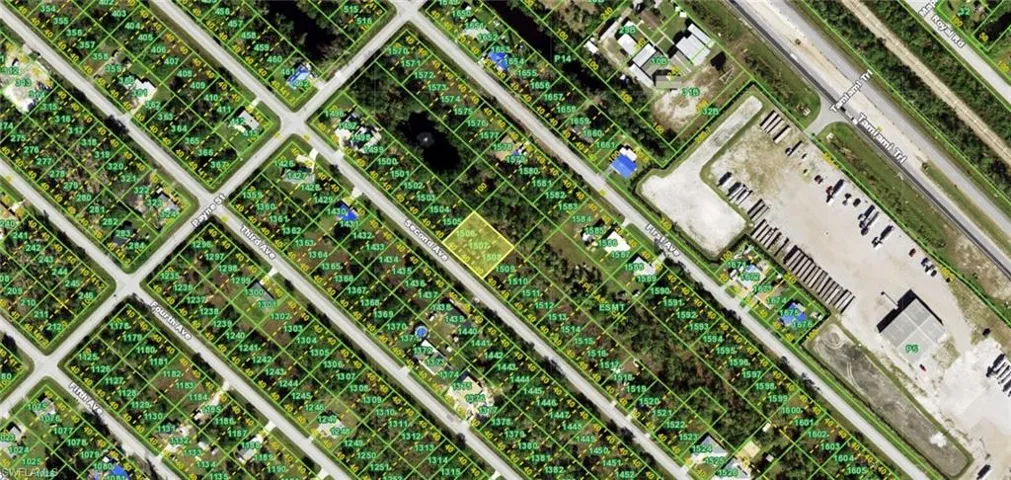 Aerial view of property's location