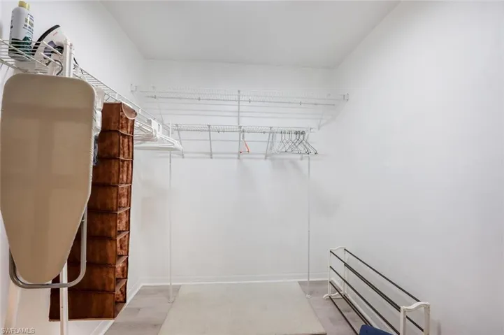 View of walk in closet