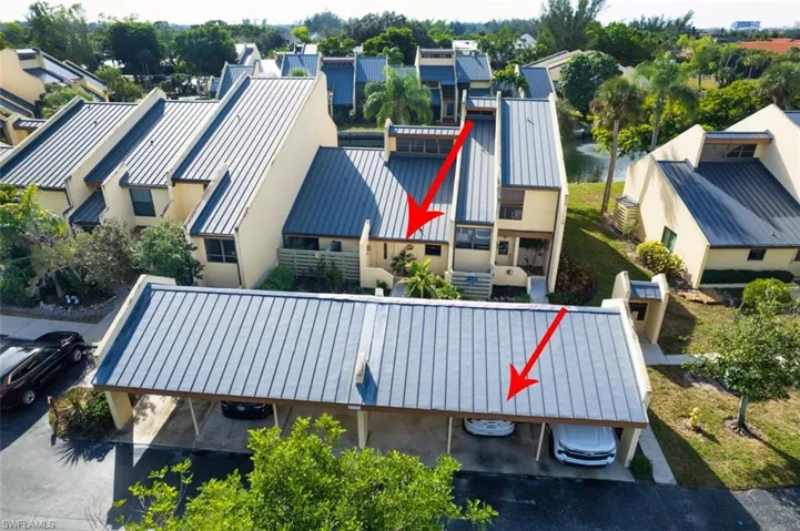 Aerial perspective of suburban area