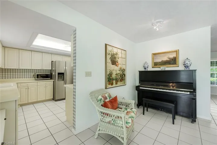 View of kitchen from the living room.